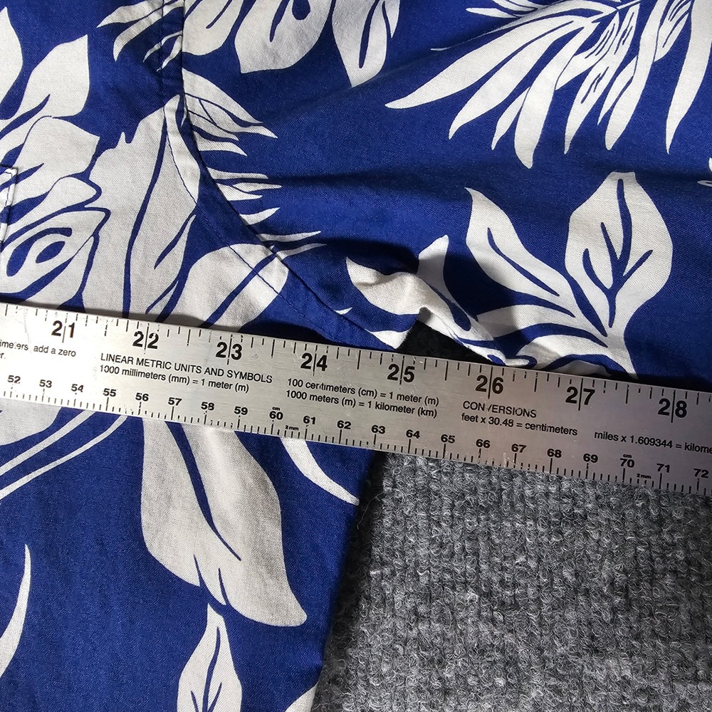 Reyn Spooner MLB Kansas City Royals Hawaiian Shirt Mens XL Blue Floral Cotton - Picture 2 of 10